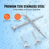VEVOR T316 Stainless Steel Adjustable Angle 1/8" Cable Railing Kit/Hardware for Wood Post，Marine Grade for 1/8"Wire Rope,0-180-Degree Angle & Easy Installation, Silver (20 Pack)