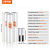 VEVOR Stretch Film, 15 inches x 1000 feet, 3 Pack, 60 Gauge Industrial Strength Clear Durable Stretch Wrap Roll, Heavy Duty Shrink Film Stretch Wrap with Handles for Pallet Wrapping Shipping Moving