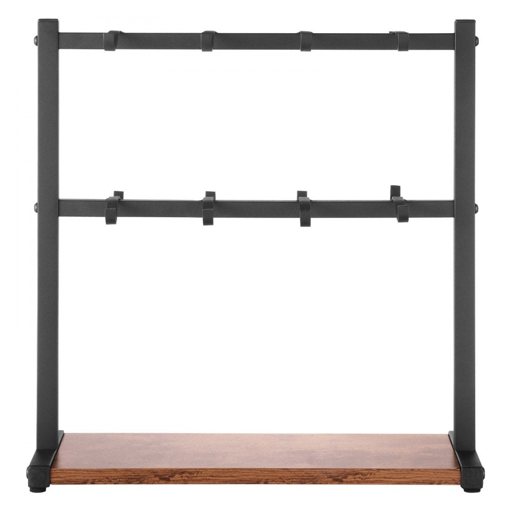 VEVOR Coffee Mug Holder for Countertop, 16 Hooks Coffee Cup Holder with Storage Base, 2 Tier Mugs Tree Rack Carbon Steel & Wood Mug Display Stand, for Coffee Bar Home Storage and Display (Matte Black)