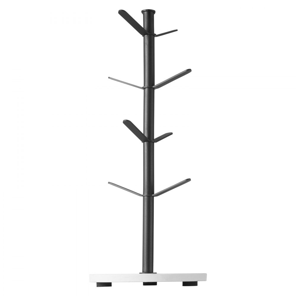 VEVOR Mug Holder Tree with Marble Base, 8 Hooks Coffee Cup Holder for Counter, Carbon Steel Mug Tree Cup Rack Stand, Upgraded Coffee Cup Tree for Coffee Bar Kitchen Home Organizer (Matte Black)