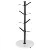 VEVOR Mug Holder Tree with Marble Base, 8 Hooks Coffee Cup Holder for Counter, Carbon Steel Mug Tree Cup Rack Stand, Upgraded Coffee Cup Tree for Coffee Bar Kitchen Home Organizer (Matte Black)