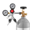 VEVOR CO2 Regulator, Dual-Gauge Dual-Valve Beer Keg Regulator, 0–60 PSI Adjustable Pressure, Heavy-Duty CO2 Tank Gas Regulator with 2 Check Valves, for Draft Beer Homebrewing, Fits CGA320 Interface