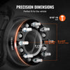 VEVOR Wheel Spacers, 2" 8"x6.5" Wheel Adapters, 8 Lug Forged Spacer, 126 mm Bore Hubcentric 9/16"-18 Studs Spacers, Fit for Dodge Ram 2500, Ram 3500 and Ford F250,  F350, 2 PCS Black