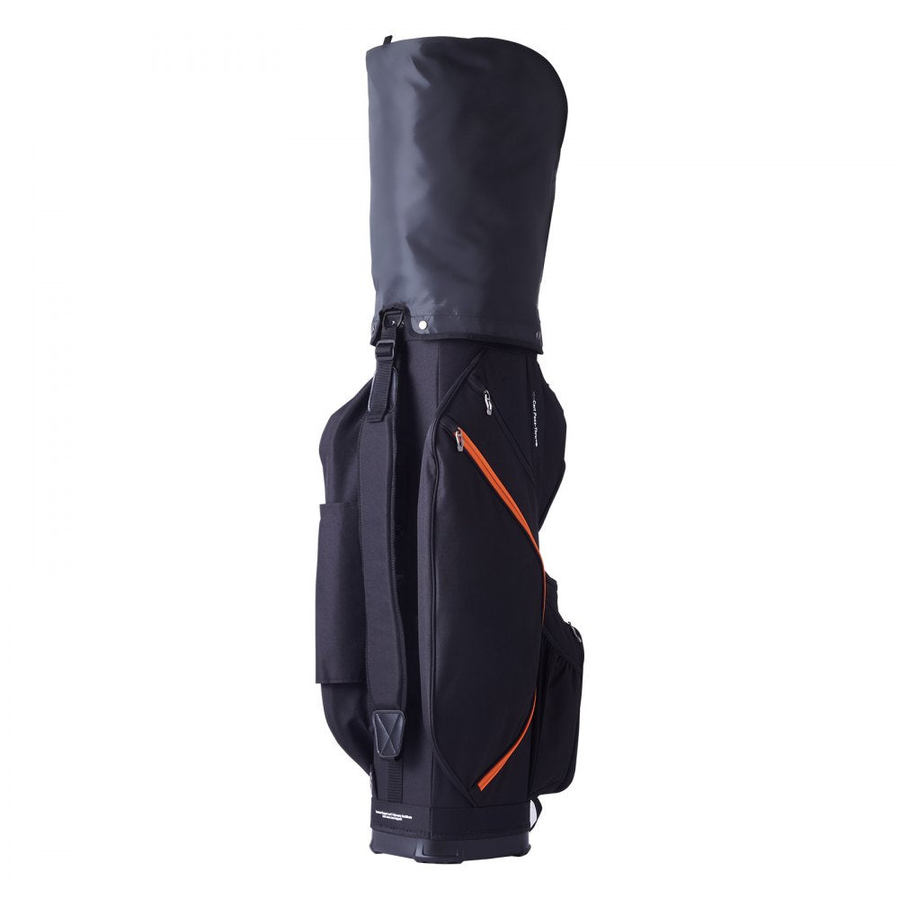 VEVOR Golf Cart Bag with 14 Way Organizer Divider Top, 36” 13 Pockets Premium Cart Bag, Durable Golf Bags with Handles & Dust Cover & Detachable Straps for Men & Women, Black & Orange