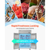 VEVOR Commercial Freezer, 31.89 in Width Reach In Upright-Freezer Four Door, 31.4 Cu.ft Auto-Defrost Stainless Steel Freezer with 6 Adjustable Shelves, -11 to 14℉ Temp Control, LED Light, 4 Wheels