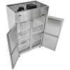 VEVOR Commercial Freezer, 31.89 in Width Reach In Upright-Freezer Four Door, 31.4 Cu.ft Auto-Defrost Stainless Steel Freezer with 6 Adjustable Shelves, -11 to 14℉ Temp Control, LED Light, 4 Wheels