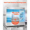VEVOR Commercial Freezer, 32.2 in Width Reach In Upright-Freezer Three Door, 66.9 Cu.ft Auto-Defrost Stainless Steel Freezer with 12 Adjustable Shelves, -11 to 14℉ Temp Control, LED Light, 4 Wheels