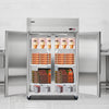 VEVOR Commercial Freezer, 31.89 in Width Reach In Upright-Freezer Double Door, 32.1 Cu.ft Auto-Defrost Stainless Steel Freezer with 8 Adjustable Shelves, -11 to 14℉ Temp Control, LED Light, 4 Wheels