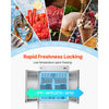 VEVOR Commercial Freezer, 32.2 in Width Reach In Upright-Freezer Double Door, 43.2 Cu.ft Auto-Defrost Stainless Steel Freezer with 8 Adjustable Shelves, -11 to 14℉ Temp Control, LED Light, 4 Wheels