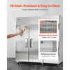 VEVOR Commercial Reach-In Refrigerator 72" W, 52 Cu.Ft Stainless Steel Upright Refrigerator with Three Doors, Auto-Defrost, 9 Adjustable Shelves, 32 to 50℉ Temp Control, UL Certified