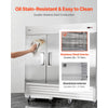 VEVOR Commercial Reach-In Refrigerator 85" W, 69 Cu.Ft Stainless Steel Upright Refrigerator with Three Doors, Auto-Defrost, 12 Adjustable Shelves, 32 to 50℉ Temp Control, ETL Certified