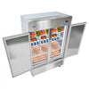 VEVOR Commercial Refrigerator, 32.2 in Width Reach In Upright Refrigeration Double Door, 43.2 Cu.ft Auto-Defrost Stainless Steel Refrigerator with 8 Adjustable Shelves, 32 to 50℉ Temp Range, 4 Wheels