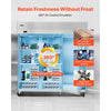 VEVOR Commercial Refrigerator and Freezer Combo 72"W, 51 Cu.Ft Stainless Steel Upright Freezer/Refrigerator with Three Doors, Auto-Defrost, 9 Adjustable Shelves, UL Certified