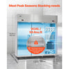 VEVOR Commercial Refrigerator and Freezer Combo 72"W, 51 Cu.Ft Stainless Steel Upright Freezer/Refrigerator with Three Doors, Auto-Defrost, 9 Adjustable Shelves, UL Certified