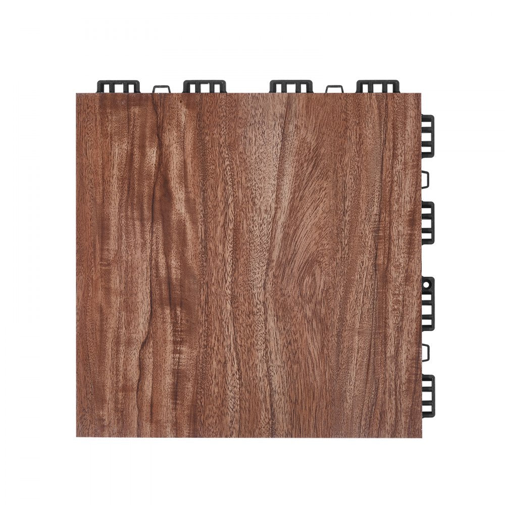 VEVOR Dance Floor Tiles, 12.4 x 12.4 in 9 Piece Interlocking Dance Flooring, Portable Dance Practice Floor with Cushioned Base  (Oak Wood Grain, 9 sq. ft/Box )