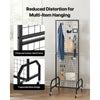 VEVOR 3 Packs Grid Wall Panels, 1.9 x 5.4 ft Wire Grid Panels Display Rack, Movable Art Display Shelf with Wheels and 30 Hooks, Black Carbon Steel Gridwall for Craft Show, Decor, Storage, Notice Board
