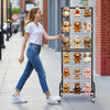 VEVOR 3 Packs Grid Wall Panels, 1.9 x 5.4 ft Wire Grid Panels Display Rack, Movable Art Display Shelf with Wheels and 30 Hooks, Black Carbon Steel Gridwall for Craft Show, Decor, Storage, Notice Board