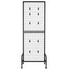 VEVOR 3 Packs Grid Wall Panels, 1.9 x 5.4 ft Wire Grid Panels Display Rack, Movable Art Display Shelf with Wheels and 30 Hooks, Black Carbon Steel Gridwall for Craft Show, Decor, Storage, Notice Board