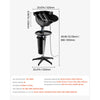 VEVOR Portable Shampoo Bowl, Deep Shampoo Sink with Adjustable Height & Angle, Washing Hair Station Includes Drain Hose, Shower Head and Bucket, Salon Sink for Home & Barber Use, Black