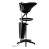VEVOR Portable Shampoo Bowl, Deep Shampoo Sink for Washing Hair with Adjustable Height and Angle, Includes Drain Hose, Shower Head and Bucket, Portable Salon Sink for Barbershop Spa Center Use, Black