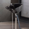 VEVOR Portable Shampoo Bowl, Deep Shampoo Sink with Adjustable Height & Angle, Includes Drain Hose, Shower Head, Lightweight Hair Wash Basin for Barber Salon Spa Center & Home Use, Black