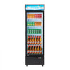 VEVOR Commercial Merchandiser Refrigerator, 12.7 Cu.Ft / 360 L Glass Door Display Refrigerator, Upright Beverage Cooler with Customizable Lightbox, 4 Adjustable Shelves & Soft LED Light for Home Shops