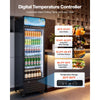 VEVOR Commercial Merchandiser Refrigerator, 15.9 Cu.Ft / 450 L Glass Door Display Refrigerator, Upright Beverage Cooler with Customizable Lightbox, 4 Adjustable Shelves & Soft LED Light for Home Shops