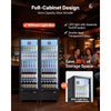 VEVOR Commercial Merchandiser Refrigerator, 12.7 Cu.Ft / 360 L Glass Door Display Refrigerator, Upright Beverage Cooler Fridge with 4 Adjustable Shelves, Soft LED Light & Casters for Homes Shops Bars
