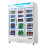 VEVOR Commercial Merchandiser Refrigerator, 36.4 Cu.Ft / 1030L Upright Beverage Cooler, 3 Glass Door Display Refrigerator with Customizable Lightbox, 12 Adjustable Shelves, Soft LED Lighting & Casters