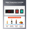 VEVOR Commercial Merchandiser Refrigerator, 35.3 Cu.Ft / 1000L Upright Beverage Cooler, 2 Glass Door Display Refrigerator with Customizable Lightbox, 8 Adjustable Shelves, Soft LED Lighting & Casters