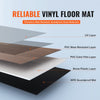 VEVOR Interlocking Vinyl Floor Tiles 48 x 7.3 inch, 10 Tiles 5.5mm Thick Snap Together, Deep Brown Wood Grain DIY Flooring for Kitchen, Dining Room, Bedrooms & Bathrooms, Easy for Home Decor