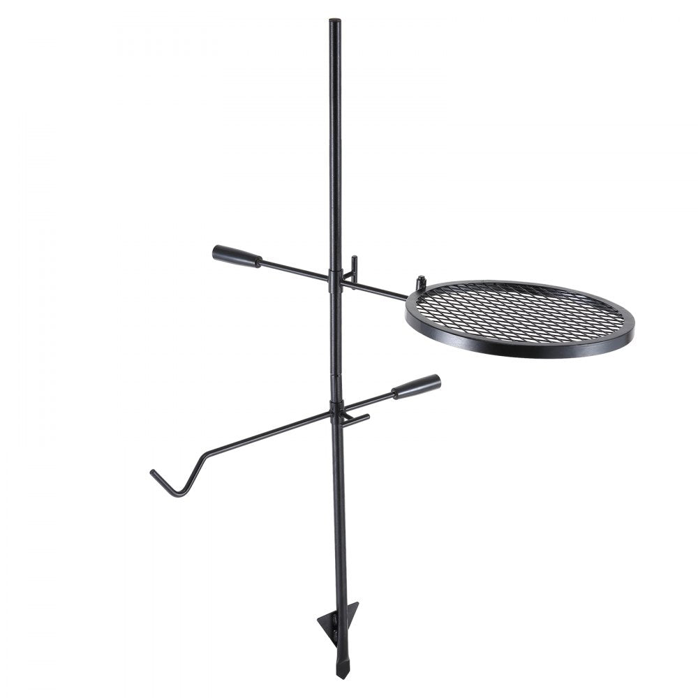 VEVOR Swivel Campfire Grill, Fire Pit Grill Grate over Fire Pits, Heavy Duty Steel Grill Grates, 360° Adjustable Open Fire Outdoor Cooking Equipment, Portable Camp Fire Racks for Camping Outdoor BBQ
