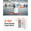 VEVOR Promotion Counter Table, Portable Tradeshow Podium Table, 30.91" x 14.96" x 71.46", Display Exhibition Counter Stand Booth Fair with Wall, Pop Up Podium with Storage Rack/Carrying Bag