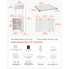 VEVOR Promotion Counter Table, Portable Tradeshow Podium Table, 30.91" x 14.96" x 71.46", Display Exhibition Counter Stand Booth Fair with Wall, Pop Up Podium with Storage Rack/Carrying Bag