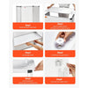 VEVOR Promotion Counter Table, Portable Tradeshow Podium Table, 30.91" x 14.96" x 71.46", Display Exhibition Counter Stand Booth Fair with Wall, Pop Up Podium with Storage Rack/Carrying Bag