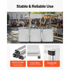 VEVOR Promotion Counter Table, Portable Tradeshow Podium Table, 30.91" x 14.96" x 71.46", Display Exhibition Counter Stand Booth Fair with Wall, Pop Up Podium with Storage Rack/Carrying Bag