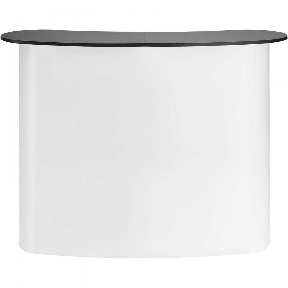 VEVOR Portable Tradeshow Podium Table, 51.18" x 18.31" x 37.4", Display Exhibition Counter Stand Booth Fair with Wall, Foldable Promotion Retail Bar Table Pop Up Podium with Storage Rack, Carrying Bag