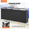 VEVOR Extra Long Folding Portable Bar Table - Tradeshow Podium Table for Indoor, Outdoor, Party, Picnic, Exhibition, Includes Carrying Case, Storage Shelf and  Black Skirt, 77.95" x 15.16" x 34.65"