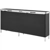 VEVOR Extra Long Folding Portable Bar Table - Tradeshow Podium Table for Indoor, Outdoor, Party, Picnic, Exhibition, Includes Carrying Case, Storage Shelf and  Black Skirt, 77.95" x 15.16" x 34.65"