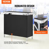 VEVOR Folding Portable Bar Table, Tradeshow Podium Table for Indoor, Outdoor, Party, Picnic, Exhibition, Includes Carrying Case, Storage Shelf and  Black Skirt, 38.39" x 15.16" x 34.25"