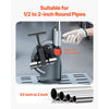 VEVOR Pipe Notcher, 1/2 to 2-inch Tubing Notcher with 0 to 60° Adjustable Angle, Pipe and Tube Notching Tool for Repair Shops, Home Projects, Metalworking