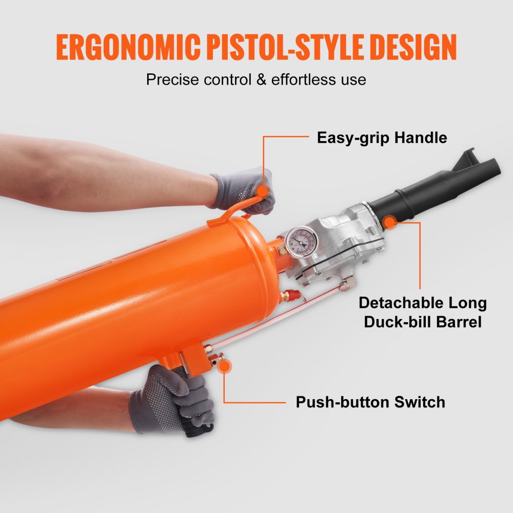 VEVOR Tire Bead Setter, 8L Capacity, 120 PSI Air Bead Blaster, Handheld & Portable Inflation Device, 85-116 PSI for Trucks, Tractors, ATVs & Cars