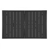 VEVOR Outdoor Patio Dining Table, 59 inch Long Rectangular Metal Steel Slat Backyard Bistro Tables for 4-6, with 1.5 in Umbrella Hole, All-Weather Large Furniture for Lawn Garden Porch, Black