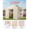 VEVOR Winter Gazebo Cover Fits 10 x 10 ft Hardtop Gazebos, All-Weather Double-Tiered Gazebo Cover with Sidewalls & Mesh Windows, High-Density PE Enclosed Storage Shelter Covers, Gazebos not Included