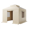 VEVOR Winter Gazebo Cover Fits 10 x 10 ft Hardtop Gazebos, All-Weather Double-Tiered Gazebo Cover with Sidewalls & Mesh Windows, High-Density PE Enclosed Storage Shelter Covers, Gazebos not Included