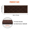 VEVOR Stair Treads, Stairs Carpet Non Slip 9" x 28", Indoor Stair Runner for Wooden Steps, Anti Slip Carpet Soft Edging Stair Rugs Mats for Kids Elders and Dogs, 15 pcs, Brown