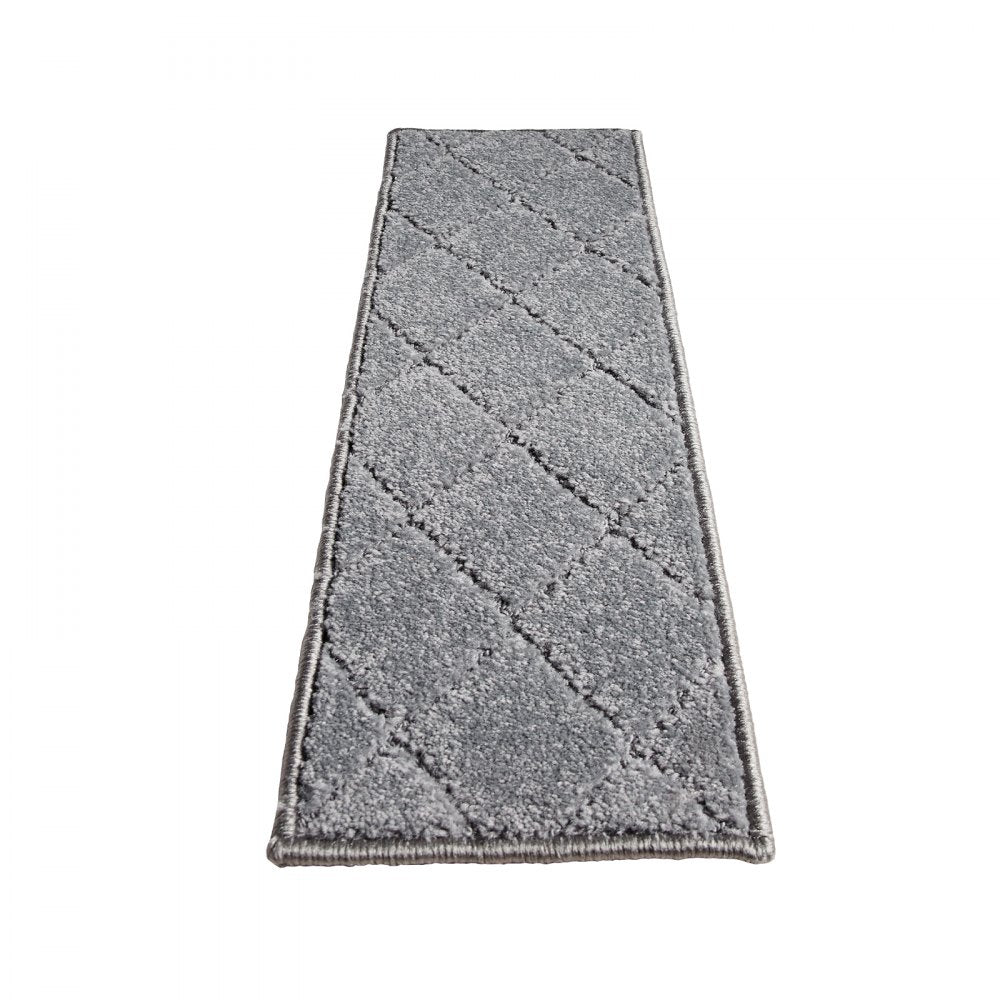 VEVOR Stair Treads, Stairs Carpet Non Slip 9" x 28", Indoor Stair Runner for Wooden Steps, Anti Slip Carpet Soft Edging Stair Rugs Mats for Kids Elders and Dogs, 15 pcs, Gray