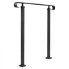 VEVOR Handrails for Outdoor Steps, Fit 1-3 Steps Outdoor Stair Railing, Wrought Iron Handrail, Adjustable Front Porch Hand Rail, Black Transitional Hand railings for Concrete Steps or Wooden Stairs