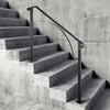 VEVOR Handrails for Outdoor Steps, Fit 3 or 4 Steps Outdoor Stair Railing, Arch#3 Wrought Iron Handrail, Flexible Porch Railing, Black Transitional Handrails for Concrete Steps or Wooden Stairs