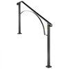 VEVOR Handrails for Outdoor Steps, Fit 3 or 4 Steps Outdoor Stair Railing, Arch#3 Wrought Iron Handrail, Flexible Porch Railing, Black Transitional Handrails for Concrete Steps or Wooden Stairs